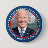 Joeバイデン氏2024 for President Photo White House 缶バッジ (正面)