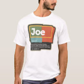 Joe定義名おもしろいJoe Tシャツ (正面)