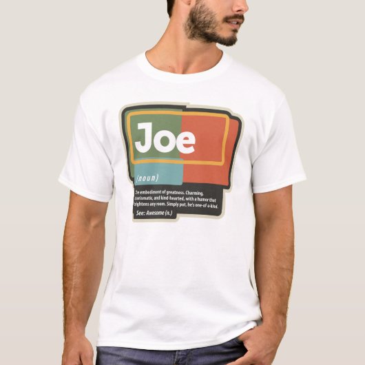 Joe定義名おもしろいJoe Tシャツ (正面)