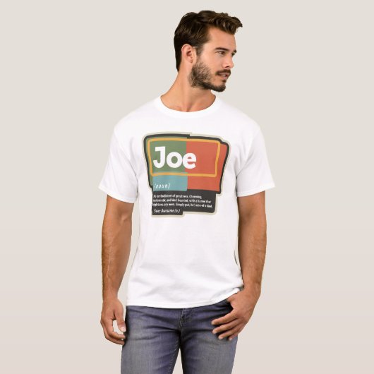 Joe定義名おもしろいJoe Tシャツ (正面フル)