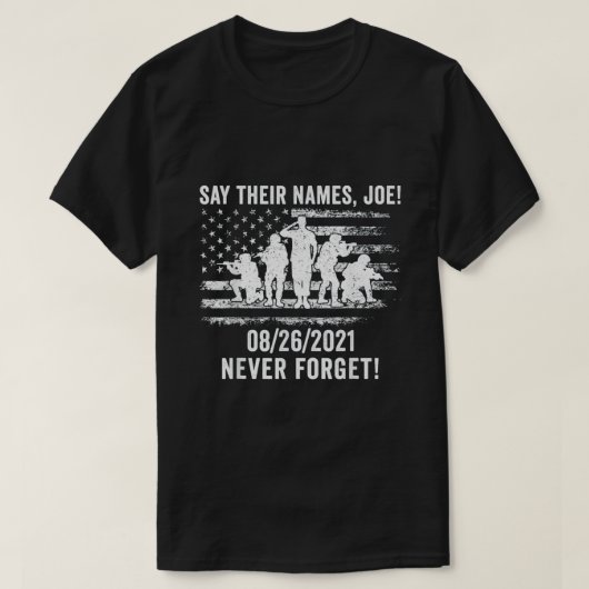 Joe 13 Heroesの名前を言う Tシャツ (デザイン正面)
