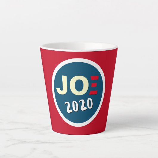 JOE 2020バイデン氏赤白青 カフェラテマグ (正面)