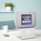 Joe 2020 -バイデン氏と一緒にリジンだ シール (デスク上のノートパソコン)