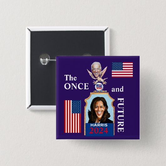 Joe 2020 / Harris 2024 缶バッジ (正面&裏面)