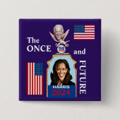 Joe 2020 / Harris 2024 缶バッジ (正面)