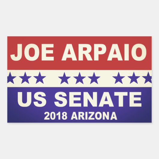 Joe Arpaio米国上院2018アリゾナ 長方形シール (正面)