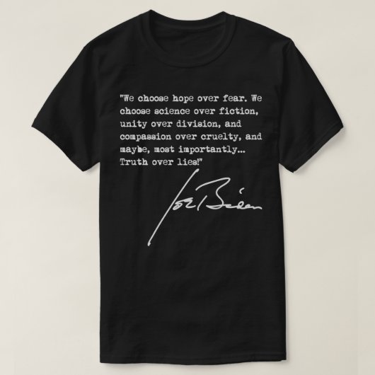 Joe Biden 2020 President  Truth over Lies  Tシャツ (デザイン正面)