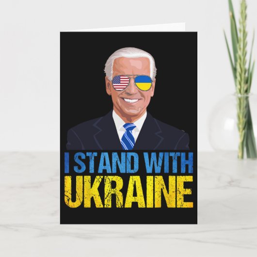 Joe Biden Stand With Ukraine - American Support Uk カード (正面)