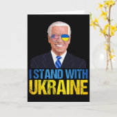 Joe Biden Stand With Ukraine - American Support Uk カード (黄色い花)