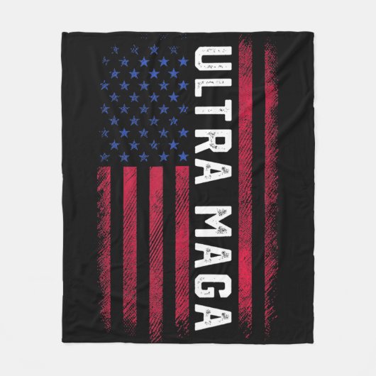 Joe Biden Ultra Maga Ultra Maga America Flag フリースブランケット (正面)