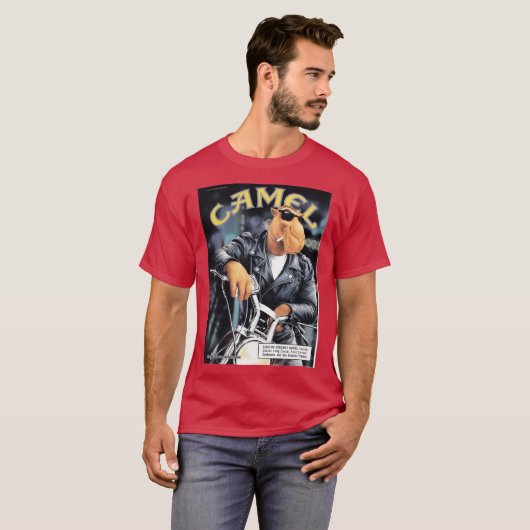 Joe Camel Motorcycle Active girl Tシャツ (正面フル)