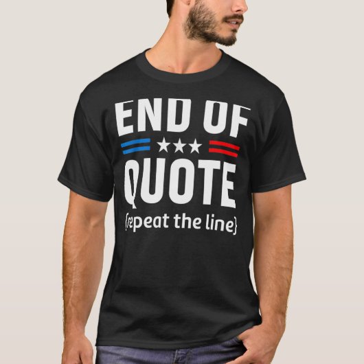 Joe End Of引用文で4行目を繰り返す Tシャツ (正面)