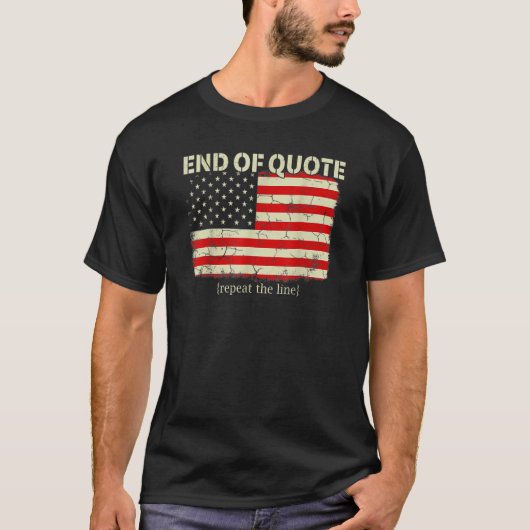 Joe End Of引用文で4行目を繰り返す Tシャツ (正面)