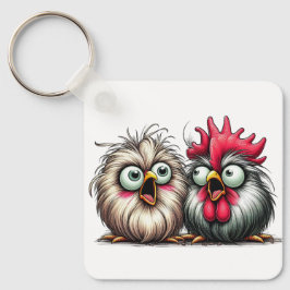 "Joe & Flo Baby Silkies" Aluminum Keychain キーホルダー