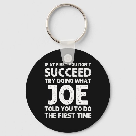 Joe Gift Name Personalized Birthday Funny Christma キーホルダー (正面)