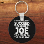 Joe Gift Name Personalized Birthday Funny Christma キーホルダー (正面)