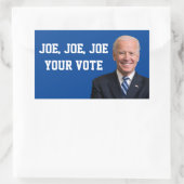 Joe、Joe、Joe Your Vote 長方形シール (バッグ)