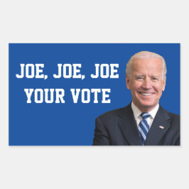 Joe、Joe、Joe Your Vote 長方形シール