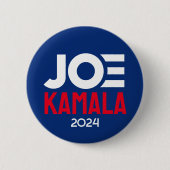 Joe Kamala 2024 – 名はっきりした前バイデン氏・ハリス 缶バッジ (正面)