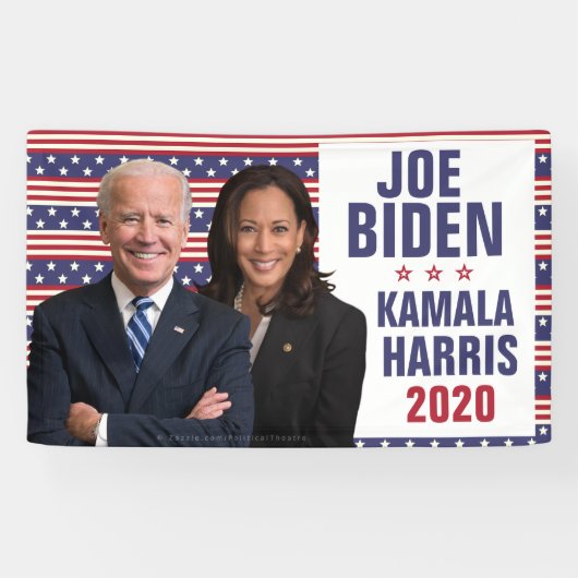 Joe Kamala Harris 2020米国大統領写真 横断幕 (横)