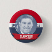 JOE MANCHIN 2016 缶バッジ (正面)