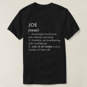 Joe name, Editable name, Custom name Tシャツ (デザイン正面)