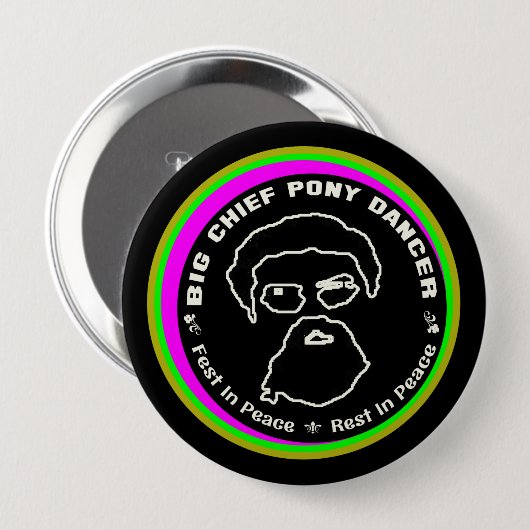 JOE PEREZ - Big Chief Pony Dancer fest in peace 缶バッジ (正面&裏面)