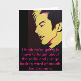Joe Strummer The Clash 80's 空白の Greeting Card カード