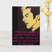 Joe Strummer The Clash 80's 空白の Greeting Card カード (黄色い花)