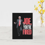 Joe, Youre Fired – トランプおもしろい踊りミーム カード (黄色い花)