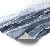 JOEL ミニマル オーシャン ウォーター フォト 歓迎の葬儀 ポスター (角)