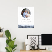 JOEL ミニマル オーシャン ウォーター フォト 歓迎の葬儀 ポスター (ホームオフィス)