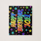 「JOEL」名、おもしろい「ハッピーバースデー」 ジグソーパズル (縦)