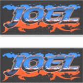 Joel Vorname Name Graffiti Aufkleber Sticker シール (正面)