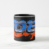Joel Vorname Name Graffiti blue orange Tasse マグカップ (中央)