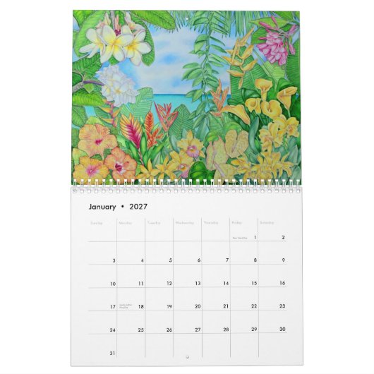 Joel W. Carlson著水彩画 カレンダー (1月 2027)