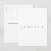 Joepie Felicitatie Gefeliciteerd Wenskaart ポストカード (正面/裏面)