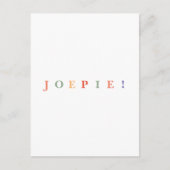 Joepie Felicitatie Gefeliciteerd Wenskaart ポストカード (正面)