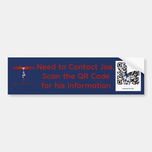 Joe's dot Code Sticker バンパーステッカー (正面)