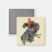 Joe's Full Service Gas Station、ヴィンテージ・ビジネス マグネット (正面/裏面)