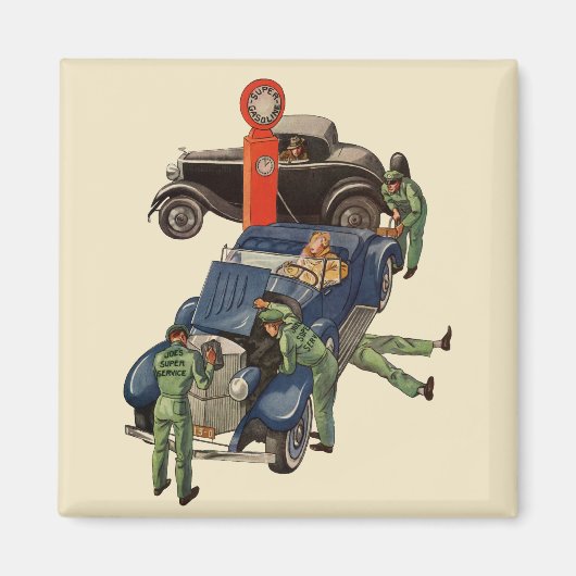 Joe's Full Service Gas Station、ヴィンテージ・ビジネス マグネット (正面)