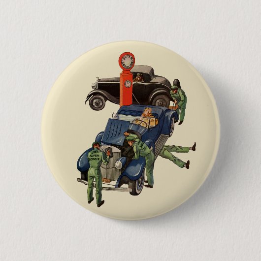 Joe's Full Service Gas Station、ヴィンテージ・ビジネス 缶バッジ (正面)