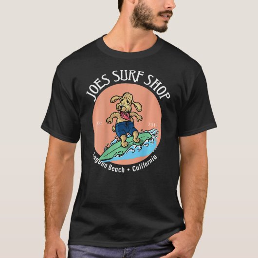 Joe's Surf Our Dog Teddy Logo Classic Surf Tシャツ (正面)