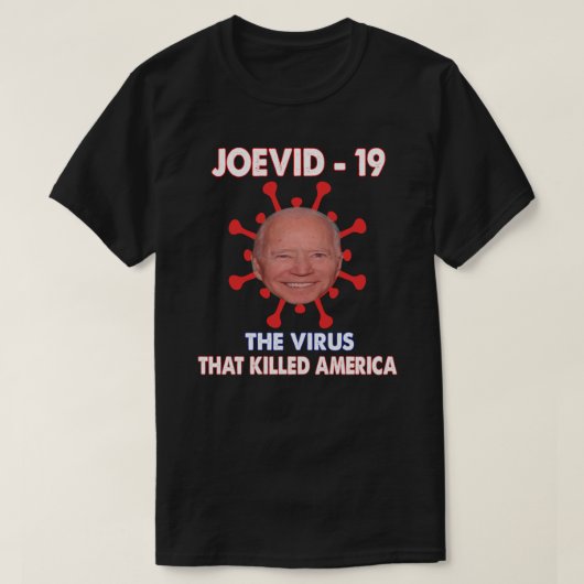 Joevid -19アメリカAntを殺したウイルおもしろいス Tシャツ (デザイン正面)