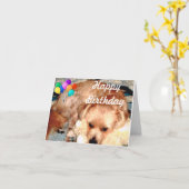 Joeyとのハッピーバースデー カード (黄色い花)