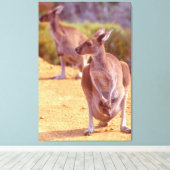 JOEYとMOM 32x48 キャンバスプリント (インサイチュ (ウッドフロア))