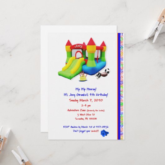 joeyの誕生日 カード (正面/裏面インサイチュ)