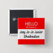 "Joey Jo-Jo"の名札Pin 缶バッジ (正面&裏面)