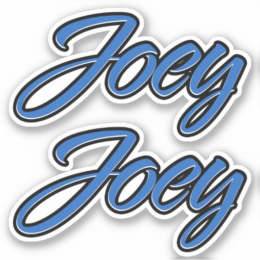 Joey Name blue Aufkleber Sticker Stickerset シール (正面)