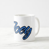 Joey Vorname Name blue Tasse Kaffeetasse コーヒーマグカップ (正面右)